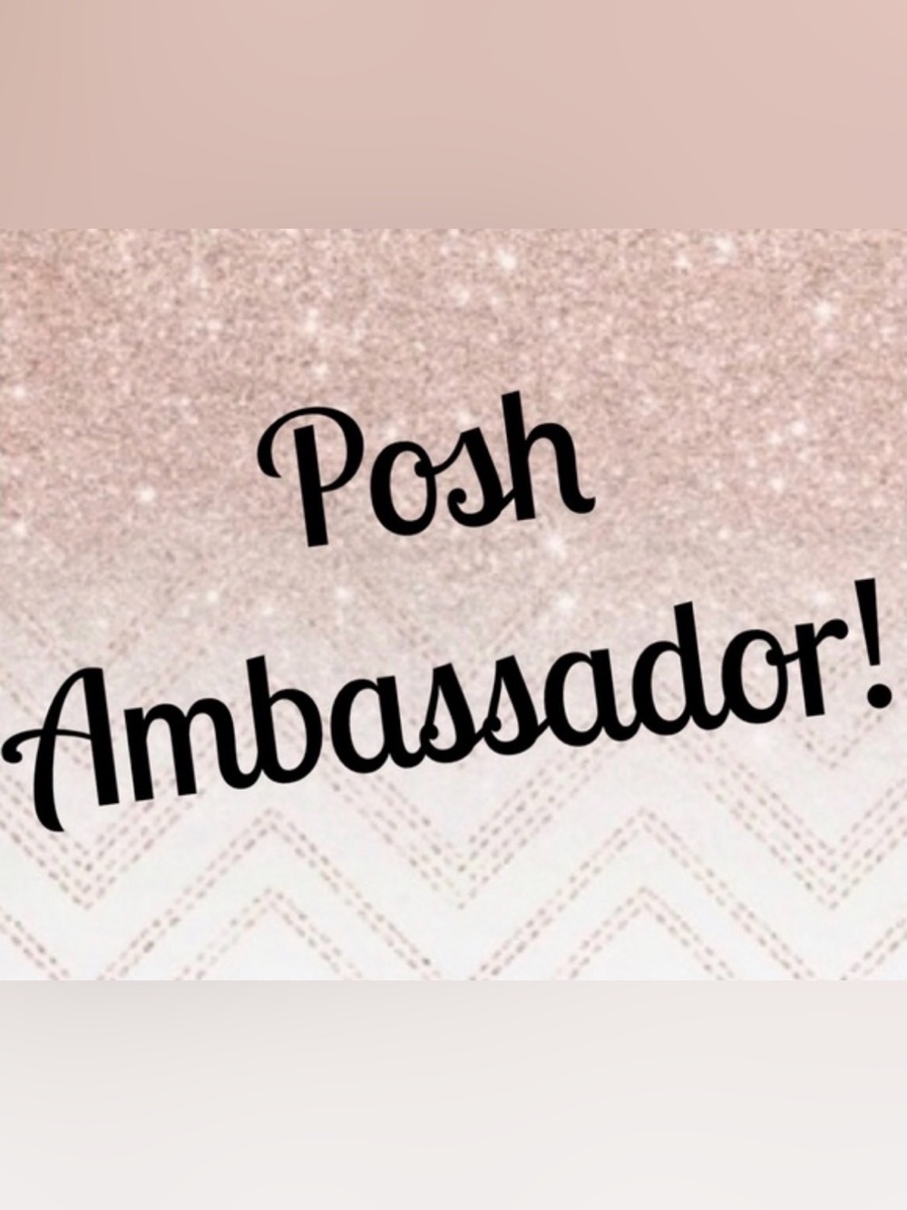 Posh Ambassador Graphic Sign - Rose Gold and White